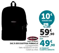 Hyper U EASTPAK SAC À DOS EASTPAK PINNACLE offre
