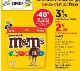 Super U M&M's peanut offre