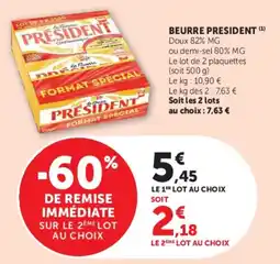 Hyper U BEURRE PRESIDENT offre