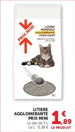 Hyper U LITIÈRE AGGLOMERANTE PRIX MINI offre