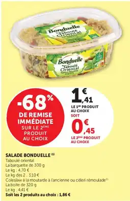 Super U Bonduelle Taboulé Oriental offre