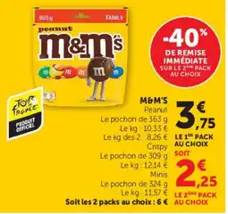 Hyper U M&M'S Peanut offre