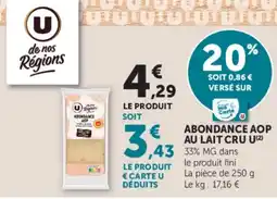Super U Abondance AOP U offre