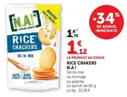 Hyper U N.A! RICE CRACKERS offre