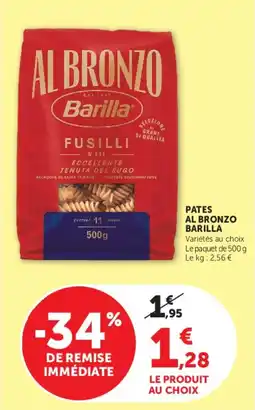 Hyper U Barilla Pates Al Bronzo offre