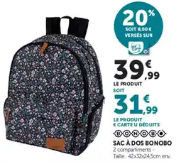 Hyper U BONOBO SAC À DOS offre