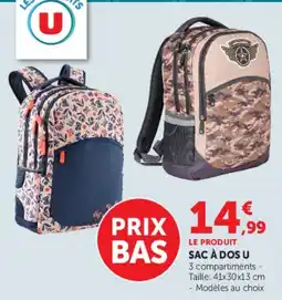 Hyper U SAC À DOS U offre