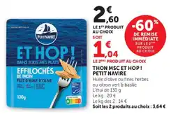 Hyper U PETIT NAVIRE THON MSC ET HOP! offre