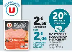 U Express Mortadelle Bologna IGP Pistache U offre