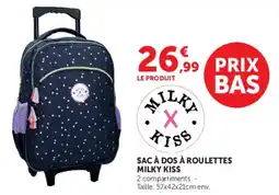 Hyper U MILKY KISS SAC À DOS À ROULETTES offre