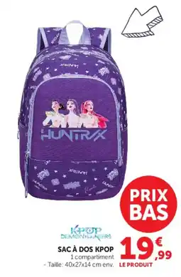 Hyper U KPOP DEMON HUNTERS SAC À DOS KPOP offre