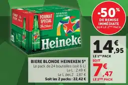 Super U Heineken Biere blonde offre