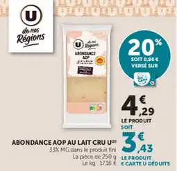 Hyper U U de nos Régions ABONDANCE AOP offre