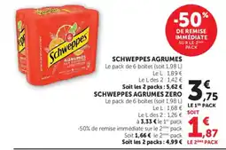 Super U Schweppes Agrumes offre