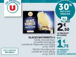 Hyper U GLACES BATONNETS U offre