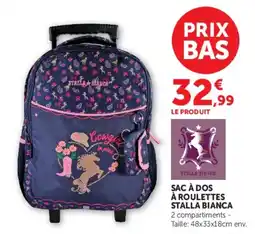 Hyper U STALLA BIANCA SAC À DOS À ROULETTES offre