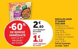 Super U SUZI WAN Nouilles Udon offre