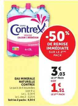 Hyper U Contrexy Eau minérale offre