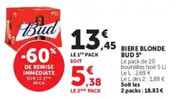 Super U Bud Bière blonde offre
