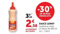 Super U Sunny Sauce Lenny offre
