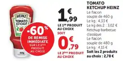 Super U Heinz tomato ketchup offre