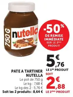 U Express Nutella PATE A TARTINER offre