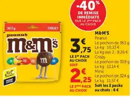 U Express M&M'S Peanut offre