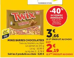 U Express Twix minis offre