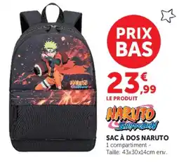 Hyper U NARUTO SAC À DOS NARUTO offre