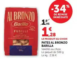 U Express Barilla Pates Al Bronzo offre