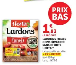 U Express Herta Lardons offre