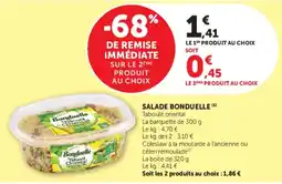 U Express Bonduelle Taboulé oriental offre