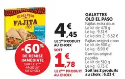Hyper U OLD EL PASO GALETTES offre