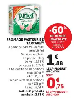 U Express TARTARE Fromage pasteurisé offre
