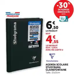 Hyper U Studyrama Agenda scolaire offre