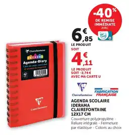 Hyper U Clairefontaine Agenda-Idiary offre