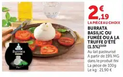 Super U Burrata ITALIC offre