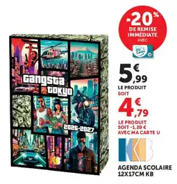 Hyper U KB AGENDA SCOLAIRE offre