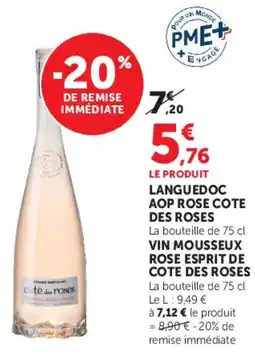 U Express Languedoc aop rose cote des roses offre