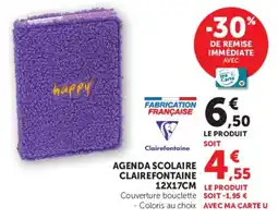 Hyper U Clairefontaine AGENDA SCOLAIRE offre