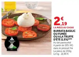 Hyper U Burrata offre