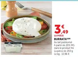 Hyper U Burrata offre