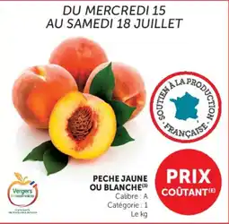 Super U Peches Jaune ou Blanche offre
