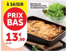Hyper U GRATIN AUX LÉGUMES DU TIAN offre