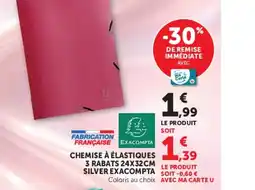Hyper U EXACOMPTA CHEMISE À ÉLASTIQUES offre