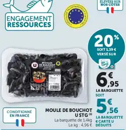 Super U MOULES DE BOUCHOT U STG offre