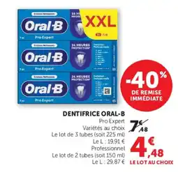 Super U Oral-B Dentifrice offre