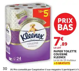 Super U Kleenex Papier toilette offre