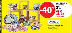 Super U Arttime vaisselle "colorama" offre
