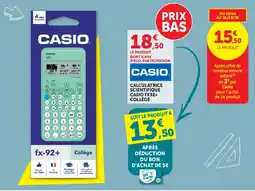 Hyper U Casio calculatrice scientifique college offre